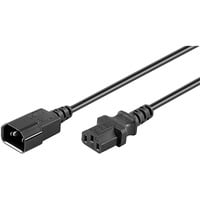 goobay 39203 cable de transmisión Negro 5 m IEC C14 IEC C13, Cable alargador negro, 5 m, IEC C14, IEC C13, H05VV-F3G, 250 V
