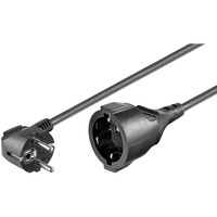 goobay 93093 cable de transmisión Negro 3 m Enchufe tipo F, Cable alargador negro, 3 m, Enchufe tipo F, Enchufe tipo F, H05VV-F3G, 250 V
