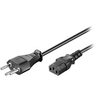 goobay 93617 cable de transmisión Negro 2 m SEV 1011 IEC C13 negro, 2 m, SEV 1011, IEC C13, H05VV-F3G, 230 - 250 V