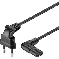 goobay 97350 cable de transmisión Negro 2 m Enchufe tipo C C7 acoplador negro, 2 m, Enchufe tipo C, C7 acoplador, H03VVH2-F2, 250 V