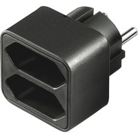 goobay NK 002 adaptador de enchufe eléctrico Tipo C (Europlug) Negro negro, Tipo C (Europlug), Tipo C (Europlug), Negro, Macho/Hembra