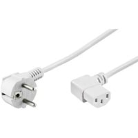 goobay NK 102 2m Blanco CEE7/7 C13 acoplador, Cable blanco, 2 m, CEE7/7, C13 acoplador, 250 V, 10 A