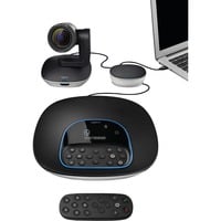 Logitech Group sistema de video conferencia Sistema de vídeoconferencia en grupo, Webcam negro/Plateado, Sistema de vídeoconferencia en grupo, Full HD, 30 pps, 90°, 10x, Negro, Gris