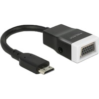 DeLOCK 65588 adaptador de cable de vídeo HDMI Type C (Mini) VGA (D-Sub) + 3,5mm Negro HDMI Type C (Mini), VGA (D-Sub) + 3,5mm, Macho, Hembra, 1920 x 1200 Pixeles, Negro
