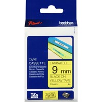 Brother Cinta laminada 9mm, Cinta de escritura Negro sobre amarillo, TZe, Gris, Transferencia térmica, Filipinas, 5 año(s)