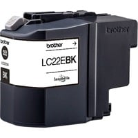 Brother LC22EBK cartucho de tinta 1 pieza(s) Original Negro Negro, 1 pieza(s), 2400 páginas, Pack individual