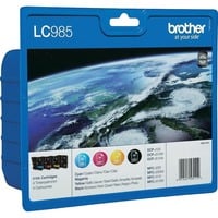 Brother LC985VALBP cartucho de tinta 4 pieza(s) Original Negro, Cian, Magenta, Amarillo Negro, Cian, Magenta, Amarillo, 4 pieza(s), 300 páginas, 260 páginas, Multipack, Minorista