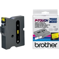 Brother TX-641 cinta para impresora de etiquetas Negro sobre amarillo, Cinta de escritura Negro sobre amarillo, TX, Negro, Brother, PT-7000, PT-8000, PT-PC, 1,8 cm
