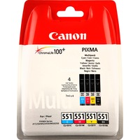 Canon 6509B009 cartucho de tinta 4 pieza(s) Original Rendimiento estándar Negro, Cian, Magenta, Amarillo Rendimiento estándar, 4 pieza(s), Multipack, Minorista