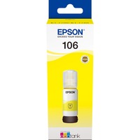 Epson 106 EcoTank Yellow ink bottle, Tinta Original, Amarillo, Epson, - EcoTank ET-7750 - EcoTank ET-7700, 70 ml, Impresión por inyección de tinta