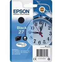 Epson Alarm clock Singlepack Black 27 DURABrite Ultra Ink, Tinta Rendimiento estándar, Tinta a base de pigmentos, 6,2 ml, 350 páginas, 1 pieza(s)
