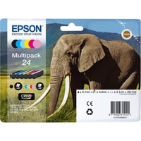 Epson Elephant Multipack 6-colours 24 Claria Photo HD Ink, Tinta Rendimiento estándar, 5,1 ml, 4,6 ml, 6 pieza(s), Multipack