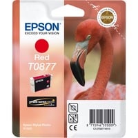 Epson Flamingo Cartucho T0877 rojo, Tinta Tinta a base de pigmentos, 11,4 ml, 1 pieza(s), Minorista