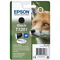 Epson Fox Tinta negra T1281 DURABrite Ultra Zorro Negro, Tinta a base de pigmentos, 5,9 ml, 1 pieza(s), 185 páginas