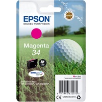 Epson Golf ball Singlepack Magenta 34 DURABrite Ultra Ink, Tinta Rendimiento estándar, Tinta a base de pigmentos, 4,2 ml, 300 páginas, 1 pieza(s)