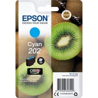Epson Kiwi Singlepack Cyan 202 Claria Premium Ink, Tinta Rendimiento estándar, 4,1 ml, 300 páginas, 1 pieza(s)