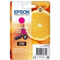 Epson Oranges Singlepack Magenta 33XL Claria Premium Ink, Tinta Alto rendimiento (XL), Tinta a base de pigmentos, 8,9 ml, 650 páginas, 1 pieza(s)