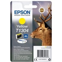 Epson Stag Tinta amarilla T1304 DURABrite Ultra Ciervo Alto rendimiento (XL), Amarillo, Tinta a base de pigmentos, 10,1 ml, 1 pieza(s), 1005 páginas
