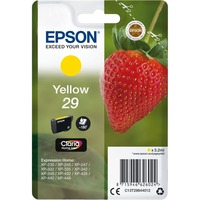 Epson Strawberry Singlepack Yellow 29 Claria Home Ink, Tinta Rendimiento estándar, Tinta a base de pigmentos, 3,2 ml, 180 páginas, 1 pieza(s)