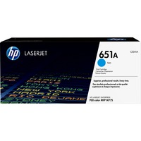 HP Cartucho de tóner original LaserJet 651A cian amarillo, 16000 páginas, Cian, 1 pieza(s)