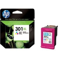 HP Cartucho de tinta original 301XL de alta capacidad Tri-color Alto rendimiento (XL), Tinta a base de colorante, 6 ml, 330 páginas, 1 pieza(s), Minorista