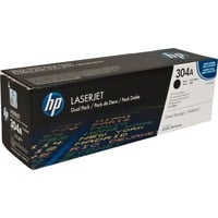 HP Pack de ahorro de 2 cartuchos de tóner original LaserJet 304A negro negro, 7000 páginas, Negro, 2 pieza(s), Minorista