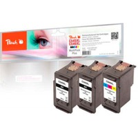 Peach 320089 cartucho de tinta 3 pieza(s) Compatible Alto rendimiento (XL) Cian, Magenta, Amarillo Alto rendimiento (XL), Tinta a base de pigmentos, 16 ml, 14 ml, 3 pieza(s), Multipack