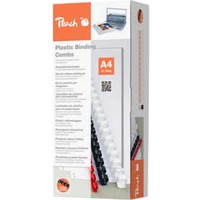 Peach Bürogeräte Carpetas para encuadernados y accesorios, Canutillo negro, Negro, 95 hojas, A4, 1,2 cm, 100 pieza(s)