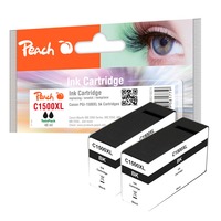 Peach PI100-272 cartucho de tinta 2 pieza(s) Compatible Alto rendimiento (XL) Negro Alto rendimiento (XL), 48 ml, 1600 páginas, 2 pieza(s), Multipack