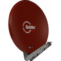 Kathrein CAS 90ro antena de satélite Marrón, Rojo, Antena parabólica marrón, 10,70 - 12,75 GHz, 39,6 dBi, Marrón, Rojo, Aluminio, 90 cm, 967 mm
