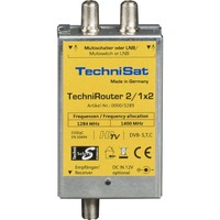 TechniSat TechniRouter Mini 2/1x2 conmutador múltiple para satélite, Interruptor múltiple plateado