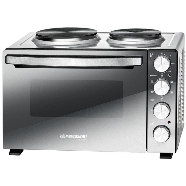 Rommelsbacher KM 3300 cocina Cocina portátil Hornillo eléctrico / Placa  eléctrica Negro, Plata, Mini cocina plateado/Negro,