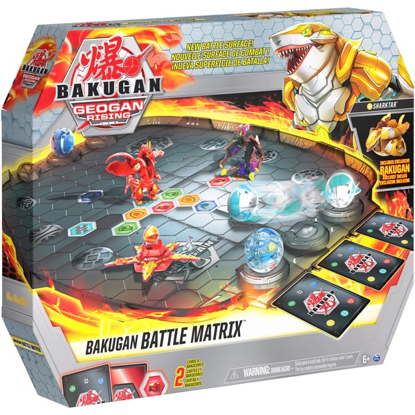 Spin Master Bakugan Battle Matrix, tablero deluxe con un Bakugan Sharktar dorado exclusivo, para Spin Master Bakugan Battle Matrix, tablero deluxe con un Bakugan Sharktar dorado exclusivo, para