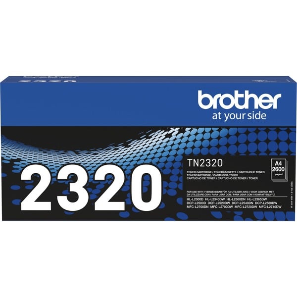 Brother TN-2320 cartucho de tóner 1 pieza(s) Original Negro 2600 páginas,  Negro, 1 pieza(
