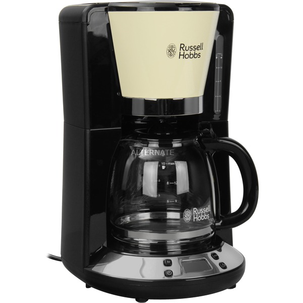 Russell Hobbs Colours Plus+ Totalmente automática 1,25 L, Cafetera de filtro  crema/Negro, 1,25