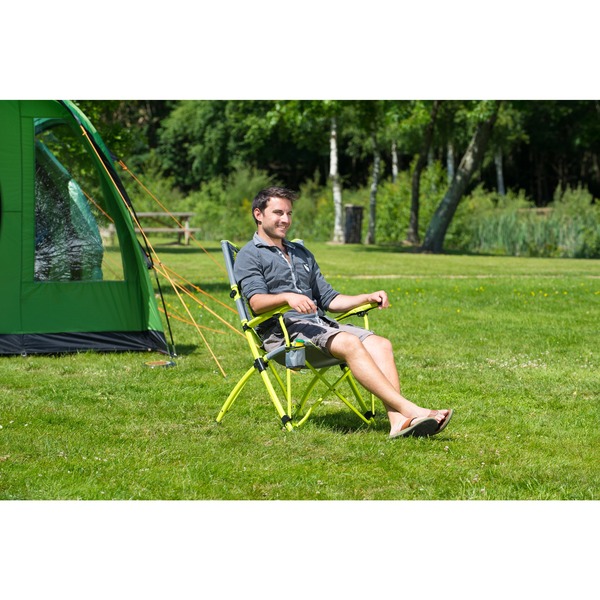 Parque jurásico Conversacional té Coleman Bungee Silla de camping 4 pata(s) Gris, Cal amarillo, 136 kg, Silla  de camping, 4 pata(s), 5 kg, Malla, Nylon, Poliéster, Gris, Cal