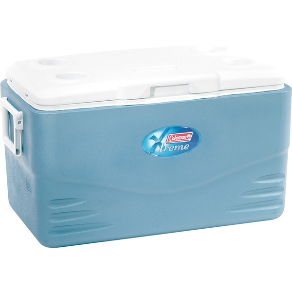 Coleman Xtreme 52QT nevera portátil 49 L Azul, Blanco azul/blanco, Azul, Blanco, Polietileno de Alta Densidad (HDPE), Poliuretano (PU), 49 L, 1,5 L, 380 mm