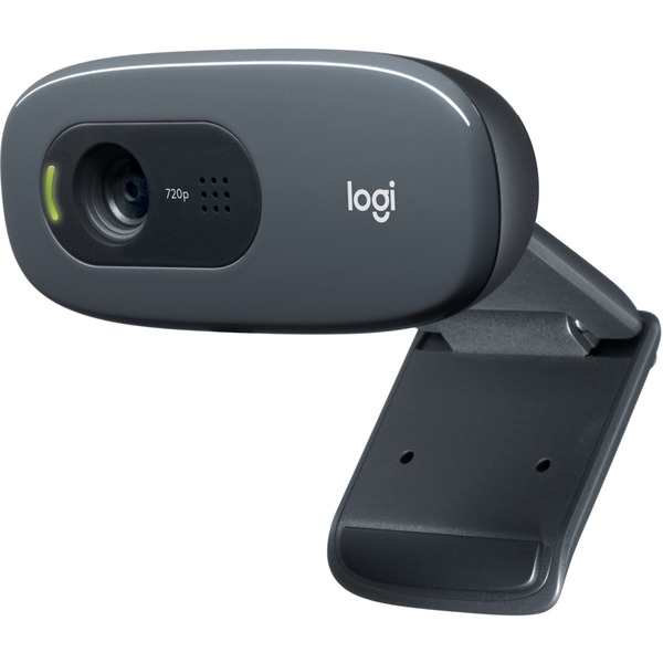 Logitech C270 HD WEBCAM cámara web 3 MP 1280 x 720 Pixeles USB 2.0 Negro negro, 3 MP, 1280 x 720 Pixeles, 720p, USB 2.0, Negro, Recortar