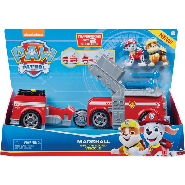 Spin Master Paw Patrol Camion De Bomberos Transformable Split Second 2 En 1 De Marshall Con