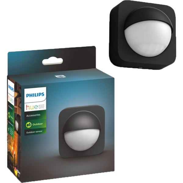 Philips HUE Sensor de Detector de negro, Philips Sensor de exterior, Inalámbrico, Pared, Exterior,