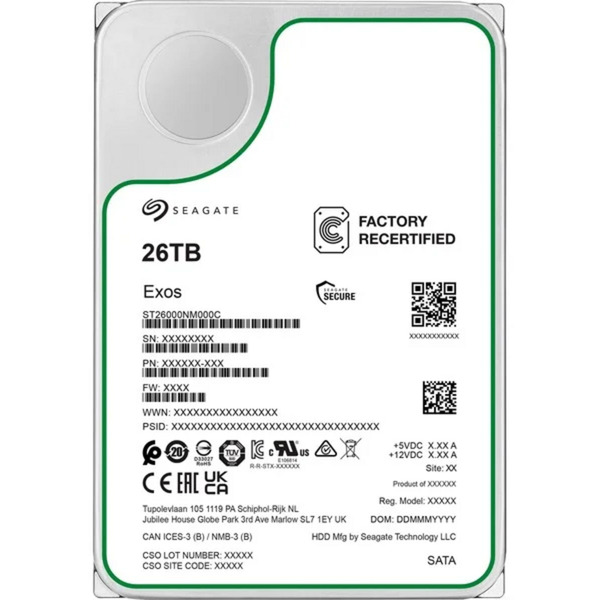 Seagate Exos 26 TB Reacondicionado, Unidad de disco duro