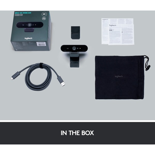 Logitech BRIO STREAM cámara web 4096 x 21060 Pixeles USB 3.2 Gen 1 (3.1 Gen 1) Negro, Webcam negro, 4096 x 21060 Pixeles, 60 pps, 1080p, USB 3.2 Gen 1 (3.1 Gen 1), Negro, Recortar