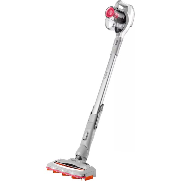 Philips SpeedPro Cepillo de aspiración 180° Aspiradora vertical sin cable,  Aspirador vertical gris, Sin bolsa,