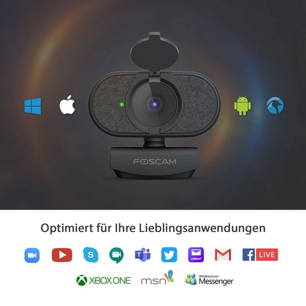 Foscam W25, Webcam negro