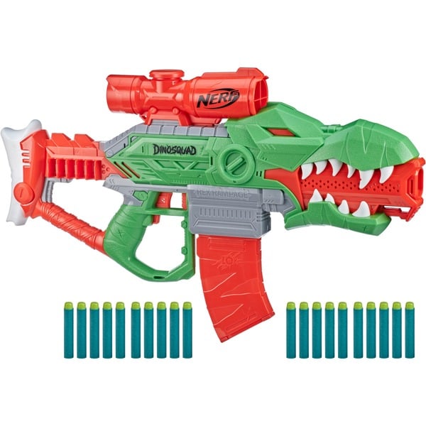 Nerf F0807EU4 arma de juguete Pistola Nerf verde Naranja Pistola de juguete 8 ano s 99 ano s Dinosaur 1 13 kg