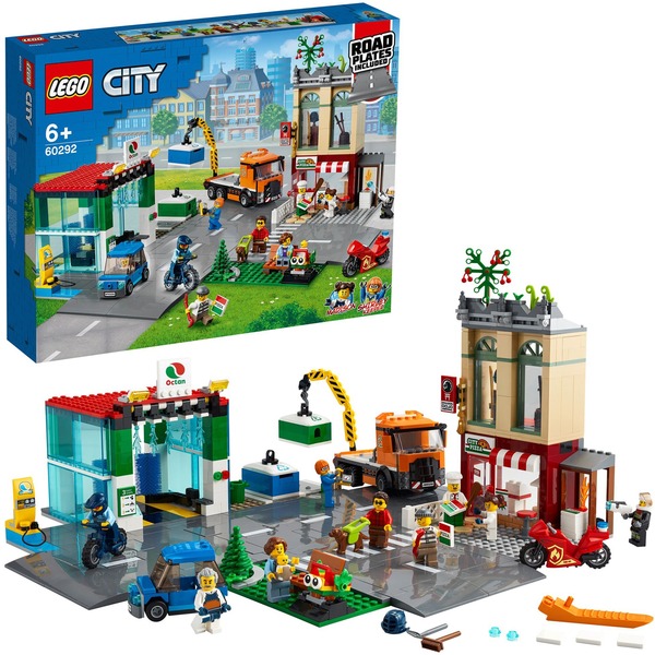 Fatídico Seguro Inferir Lego City 60292 Centro Urbano, Set Bases de Carretera y Lavadero de Coches,  Juegos de construcción