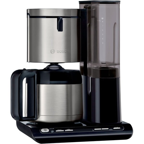 Bosch Home TKA8A683 cafetera eléctrica Semi-automática Cafetera de filtro 1,1 L negro brillante/Acero fino, Cafetera de filtro, 1,1 L, De café molido, 1100 W, Negro, inoxidable