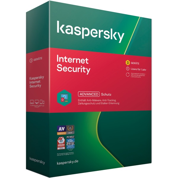 Kaspersky Internet Security 2020 3 licencia(s), Software 3 licencia(s)