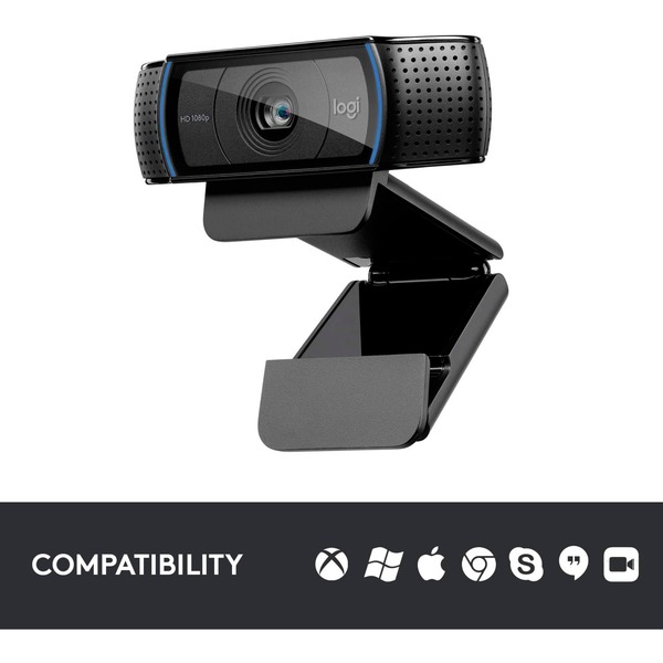 Logitech C920 PRO HD WEBCAM cámara web 15 MP 1920 x 1080 Pixeles USB 2.0 Negro negro, 15 MP, 1920 x 1080 Pixeles, 720p,1080p, H.264, USB 2.0, Negro