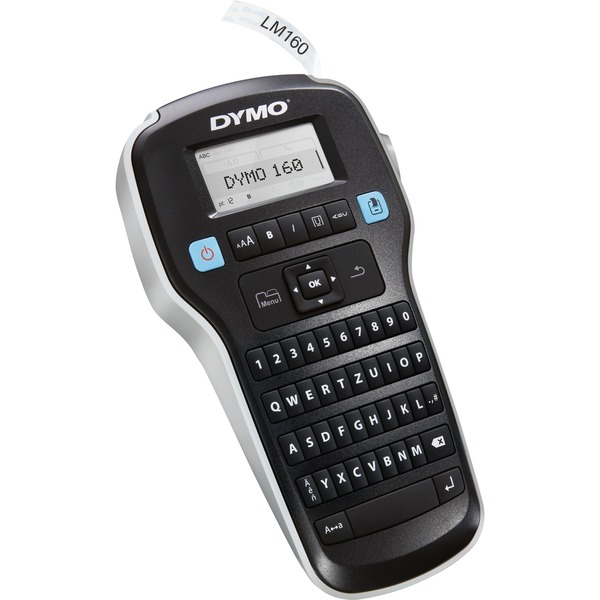 Reportero Alegre Meseta Dymo LabelManager ™ 160 QWERTZ, Rotulador negro/Plateado, QWERTZ, D1,  Transferencia térmica, 180 x 180 DPI,